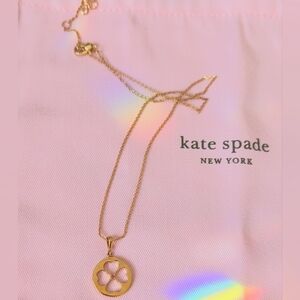 Kate Spade Floral Symbols Necklace in Gold.